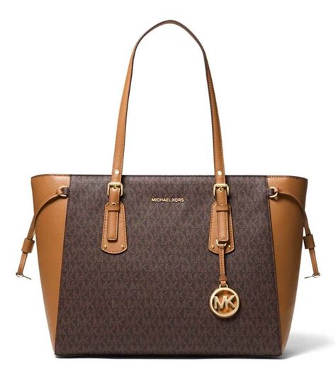 michael kors voyager large tote brown acorn|michael kors voyager tote merlot.